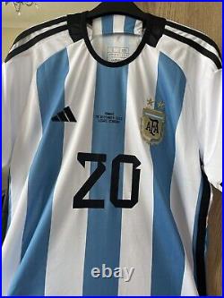 Alexis Mac Allister Signed Argentina World Cup Final Shirt Comes With COA