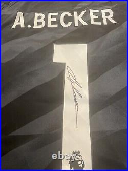 Alisson Becker Signed Liverpool Shirt. (B46)