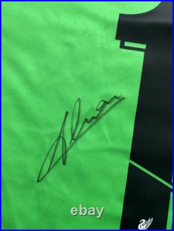 Allison Becker #1 Liverpool Goal Keeper Football Shirt with AFTAL COA & Proof