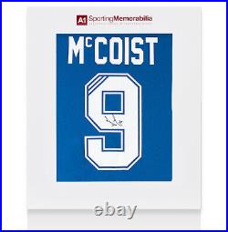 Ally McCoist Signed Rangers Shirt Training Shirt, Number 9 Gift Box