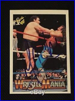 Andre The Giant 1990 Classic Wwf Wrestlemania Signed Autographed Card #78