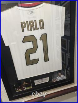 Andrea Pirlo Signed AC Milan Shirt Framed 125 Years Football Prizes COA