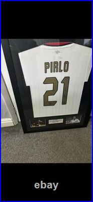 Andrea Pirlo Signed AC Milan Shirt Framed 125 Years Football Prizes COA
