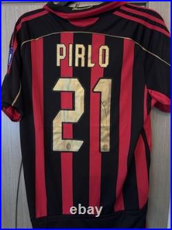 Andrea Pirlo Signed Ac Milan Shirt With COA And Photo Proof