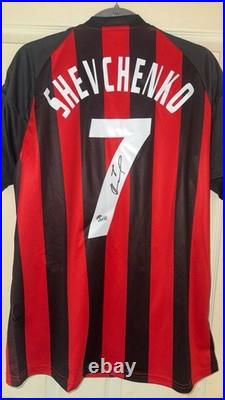 Andriy Shevchenko AC Milan 02/03 Signed Away Football Shirt With Beckett
