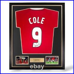 Andy Cole Signed Manchester United 99 Champions League Home Shirt- Deluxe Framed