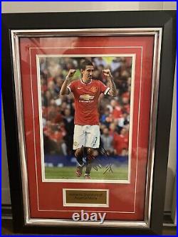 Angel Di Maria Manchester Utd Signed & Framed With Certificate Of Authenticity