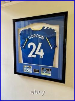 Anthony Gordon Everton Signed Shirt In Black Wood Frame Anthony Gordon Everton Signed Shirt In Black Wood Frame