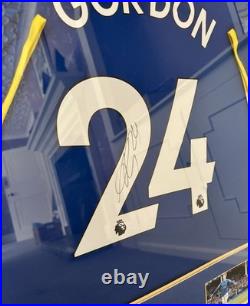 Anthony Gordon Everton Signed Shirt In Black Wood Frame