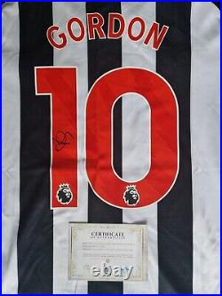 Anthony Gordon Signed Newcastle United Shirt With COA