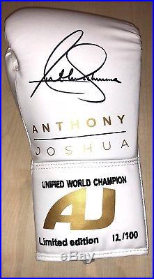 Anthony Joshua Signed Boxing Glove RARE LIMITED EDITION PROOF AFTAL COA (B)