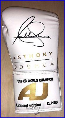 Anthony Joshua Signed Boxing Glove RARE LIMITED EDITION PROOF AFTAL COA (C)