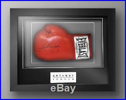 Anthony Joshua Signed Red Everlast Boxing Glove In Our Elegance Box Frame