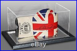 Anthony Joshua Signed Union Jack Vip Boxing Glove In A Acrylic Case inscribed AJ