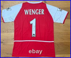 Arsene Wenger Hand Signed 02/03 Arsenal Invincibles Shirt with Photo Proof + COA