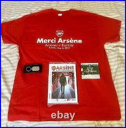 Arsene Wenger Memorabilia From Last Day- Including Original Autographed Ticket