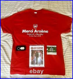 Arsene Wenger Memorabilia From Last Day- Including Original Autographed Ticket