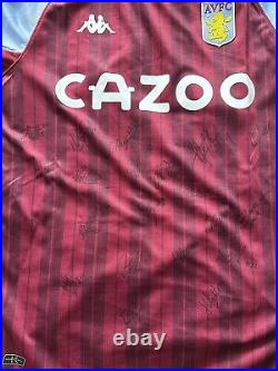 Aston Villa WSL Womens Football Hand Signed Shirt By Entire 2020/21 Squad