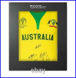 Australia Squad Signed 2019 ICC World Cup Shirt In Deluxe Packaging