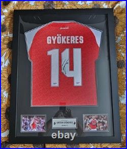 Authentic Framed Victor Gyokeres Signed Arsenal 25/26 Shirt COA