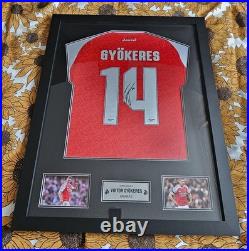 Authentic Framed Victor Gyokeres Signed Arsenal 25/26 Shirt COA