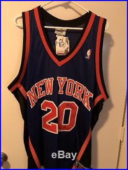 Authentic New York Knicks Alan Houston Jersey. Signed By Him. Size 48. Brand New