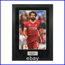 Authentic hand-signed Mohamed Salah Framed 12x8 Photo With COA