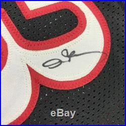 Autographed/Signed ALLEN IVERSON Philadelphia Black Basketball Jersey JSA COA