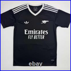 Autographed/Signed David Raya Arsenal Black Soccer Jersey Beckett BAS COA