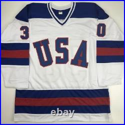 Autographed/Signed JIM CRAIG White Team USA Miracle 1980 Hockey Jersey JSA COA