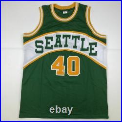 Autographed/Signed SHAWN KEMP Seattle Green Basketball Jersey JSA COA Auto