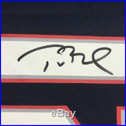 Autographed/Signed TOM BRADY Blue Authentic Nike Patriots Jersey Tristar COA