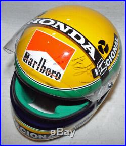 Ayrton Senna Autographed Signed 1/1 Replica 1991 F1 Helmet with a COA