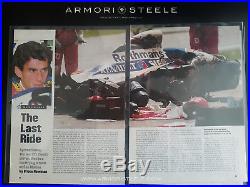 Ayrton Senna Last Race Crashed Imola 1994 Williams Fw16 Nose Cone + Signed