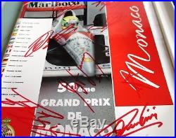 Ayrton Senna, Michael Schumacher Multi Signed Monaco GP Programme AFTAL/UACC RD