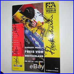 Ayrton Senna Signed 1991 Programme With 21 Other Sigs. Certified