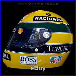 Ayrton Senna Signed Helmet Autographed Shoei X4 1993 F1 Visor Psa Asa Cert
