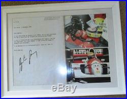 Ayrton Senna Signed Original 1993 Letter