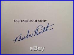 BABE RUTH SIGNED First Edition 1948 The Babe Ruth Story Book AUTO JSA COA