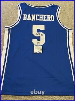 BECKETT COA PAOLO BANCHERO Signed Autographed Duke Blue Devils Basketball Jersey