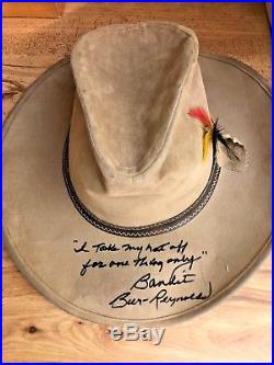 BURT REYNOLDS SIGNED OFFICAL SMOKEY AND THE BANDIT STETSON HAT WithINSCRIPTION