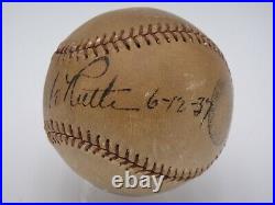 Babe Ruth 6-12-37 Psa/dna Certified Authentic Single Signed Baseball Autograph