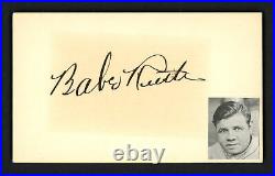 Babe Ruth Autographed Signed 3x5 Index Card New York Yankees PSA/DNA AF45414