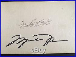 Babe Ruth Michael Jordan Dual Signed Album Page AUTO Autograph JSA UDA LOA