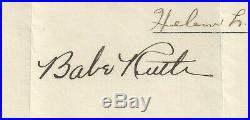 Babe Ruth Signed 1932 Letter Beckett Grade 10 Gem Mint Certified Autograph (bas)