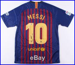 Barcelona Lionel Messi Signed Autographed Soccer Jersey Leo Beckett BAS COA