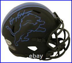 Barry Sanders Autographed/Signed Detroit Lions Eclipse Mini Helmet BAS 27684
