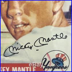 Beautiful 1953 Topps Mickey Mantle Signed Autographed 8x10 Photo JSA COA