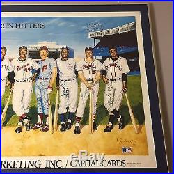 Beautiful 500 Home Run Club 11 Signed Litho Mickey Mantle Ted Williams PSA DNA