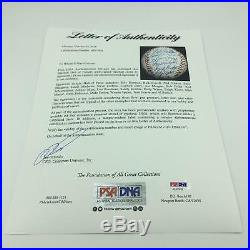 Beautiful Hall Of Fame Multi Signed Baseball 21 Sigs Sandy Koufax Musial PSA DNA